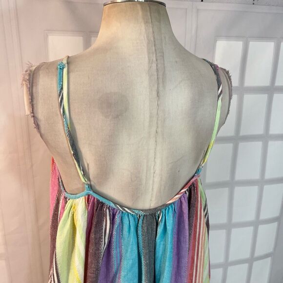 Mara Hoffman rainbow striped long sundress with pockets size medium - Picture 9 of 13